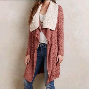 Anthropologie Lilitz Slouchy Knit Sweater Cabin Core Chunky Knits